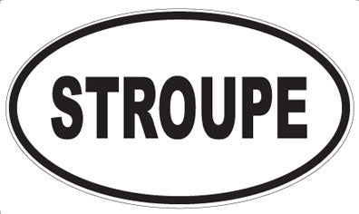 STROUPE - Oval Sticker