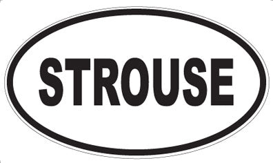 STROUSE - Oval Sticker