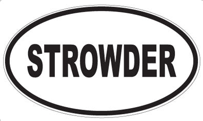 STROWDER - Oval Sticker