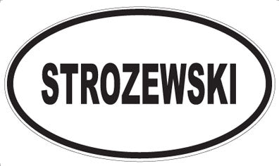 STROZEWSKI - Oval Sticker