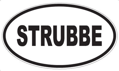 STRUBBE - Oval Sticker