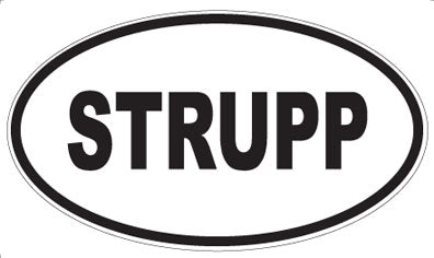 STRUPP - Oval Sticker