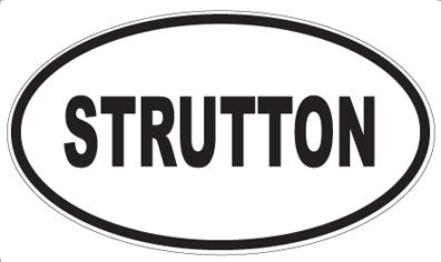 STRUTTON - Oval Sticker