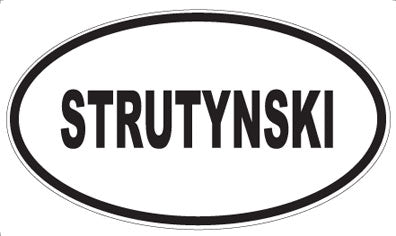 STRUTYNSKI - Oval Sticker