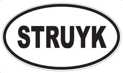STRUYK - Oval Sticker