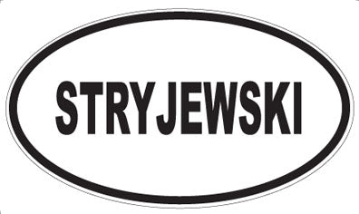 STRYJEWSKI - Oval Sticker