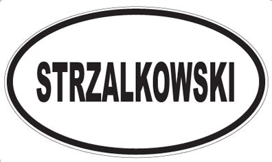 STRZALKOWSKI - Oval Sticker