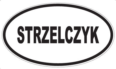STRZELCZYK - Oval Sticker
