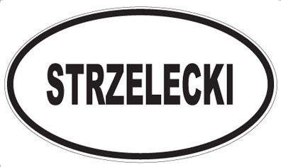 STRZELECKI - Oval Sticker