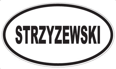 STRZYZEWSKI - Oval Sticker