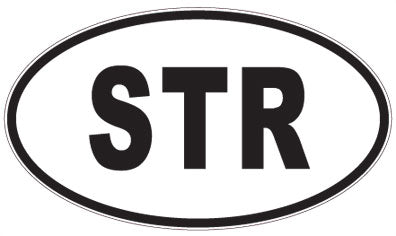STR - 3 Letter Initials Oval Magnet