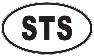STS - 3 Letter Initials Oval Magnet