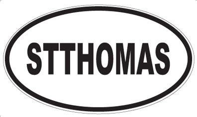 STTHOMAS - Oval Sticker