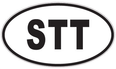 STT - 3 Letter Initials Oval Magnet