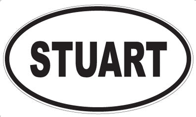 STUART - Oval Sticker
