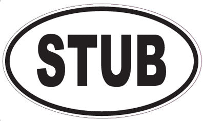 STUB - Oval Sticker