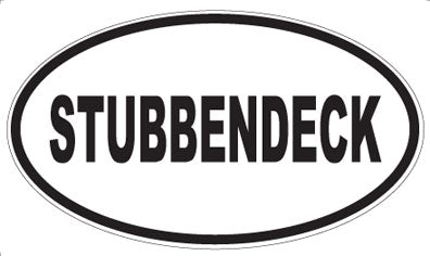 STUBBENDECK - Oval Sticker