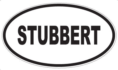 STUBBERT - Oval Sticker