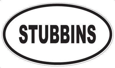 STUBBINS - Oval Sticker