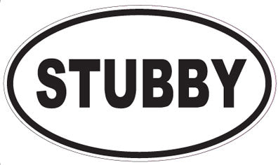 STUBBY - Oval Sticker