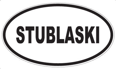 STUBLASKI - Oval Sticker