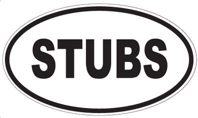 STUBS - Oval Magnet
