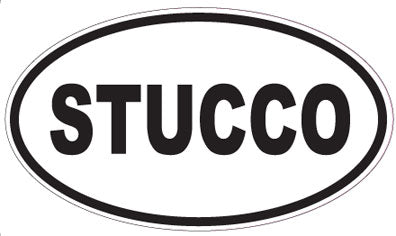 STUCCO - Oval Sticker