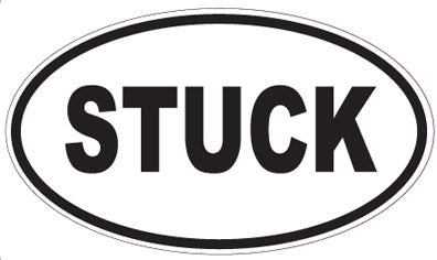 STUCK - Oval Magnet