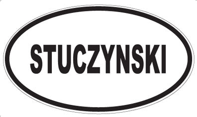 STUCZYNSKI - Oval Sticker