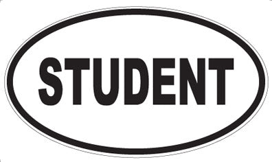 STUDENT - Oval Sticker
