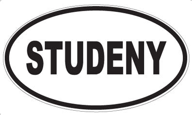 STUDENY - Oval Sticker