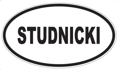 STUDNICKI - Oval Sticker