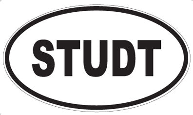 STUDT - Oval Sticker