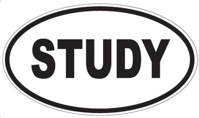 STUDY - Oval Sticker