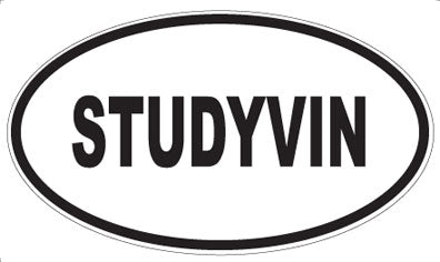STUDYVIN - Oval Sticker