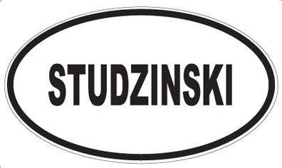 STUDZINSKI - Oval Sticker