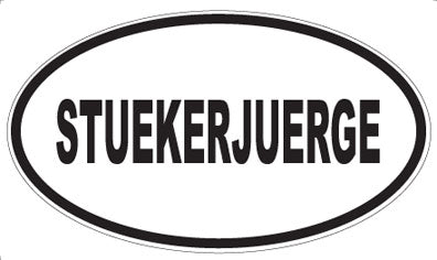 STUEKERJUERGE - Oval Sticker