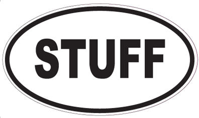 STUFF - Oval Sticker