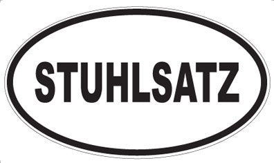 STUHLSATZ - Oval Sticker
