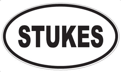 STUKES - Oval Sticker