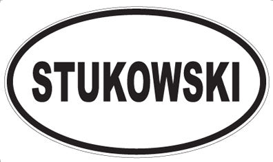STUKOWSKI - Oval Sticker