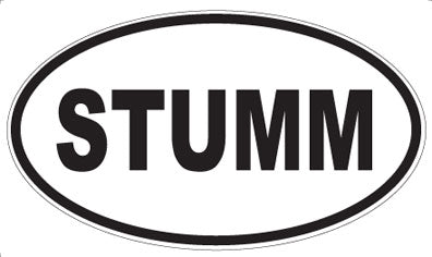 STUMM - Oval Sticker
