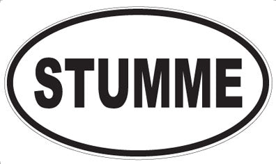 STUMME - Oval Sticker