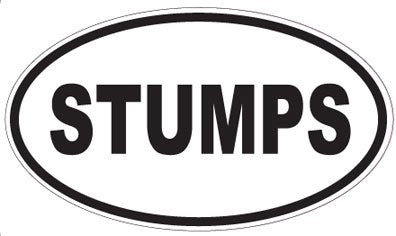 STUMPS - Oval Sticker
