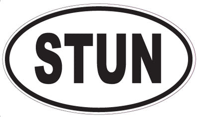 STUN - Oval Sticker