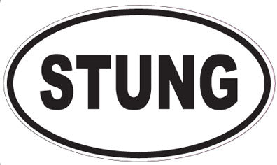 STUNG - Oval Sticker