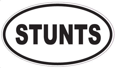STUNTS - Oval Sticker