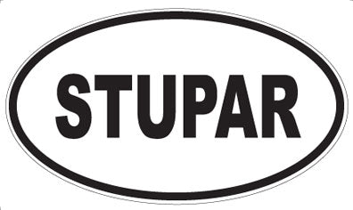 STUPAR - Oval Sticker