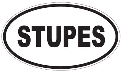 STUPES - Oval Sticker