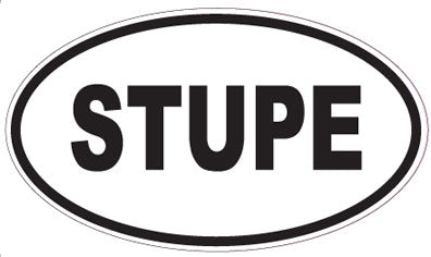 STUPE - Oval Magnet